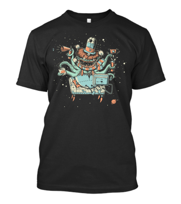 Oh No They Are Really Just Like Us Soccer Fan Extraterrestrial Digital Sci-Fi Creature T-Shirt