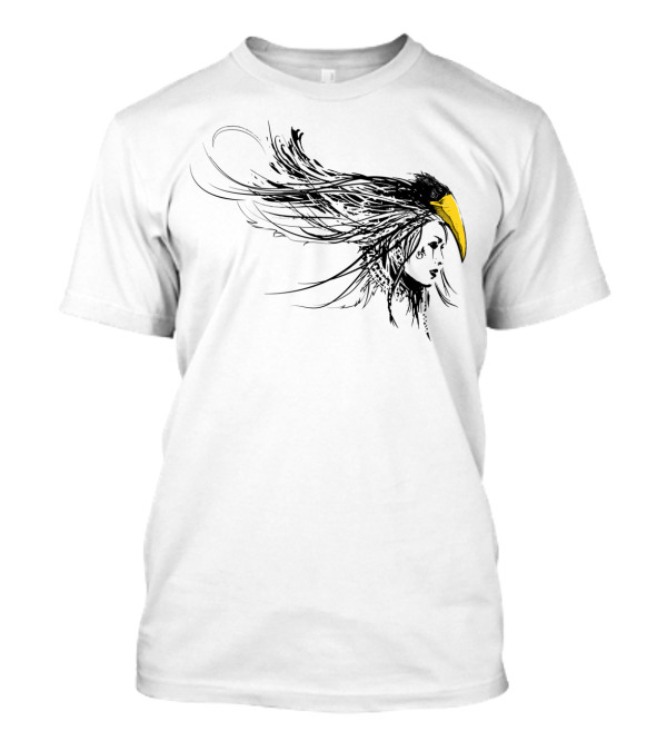 Queen Of Crows Dark Fantasy Raven Headdress T-Shirt