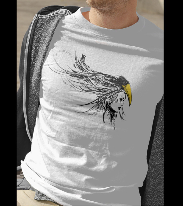 Queen Of Crows Dark Fantasy Raven Headdress T-Shirt