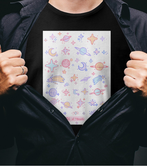 Piece Of Universe Art Of Thrones Cosmic Stars And Planets T-Shirt