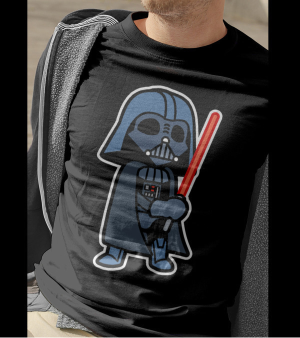 Vader Pop Cute Sith Lord Light Saber Chibi T-Shirt