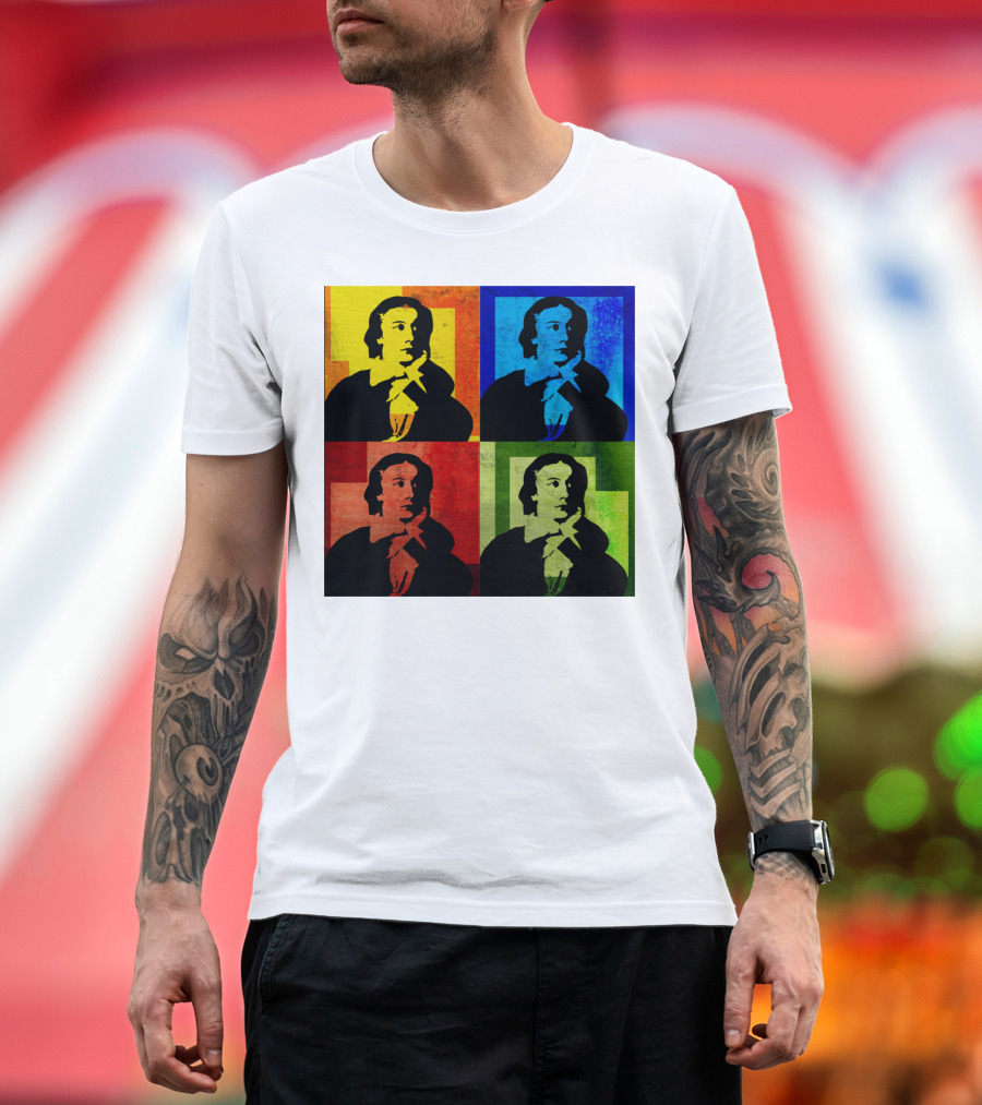 JOHN KEATS FOUR PANEL POP ART COLLAGE T-Shirt