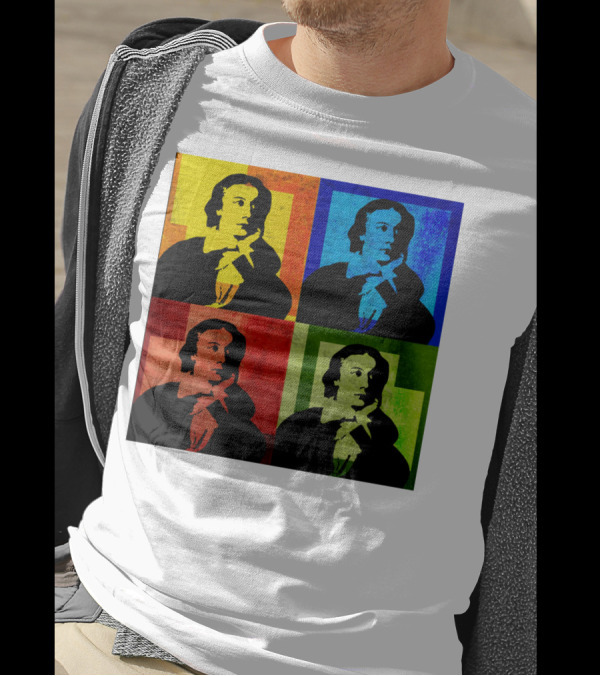 JOHN KEATS FOUR PANEL POP ART COLLAGE T-Shirt