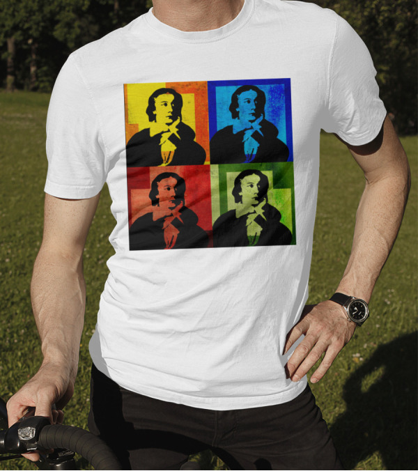 JOHN KEATS FOUR PANEL POP ART COLLAGE T-Shirt