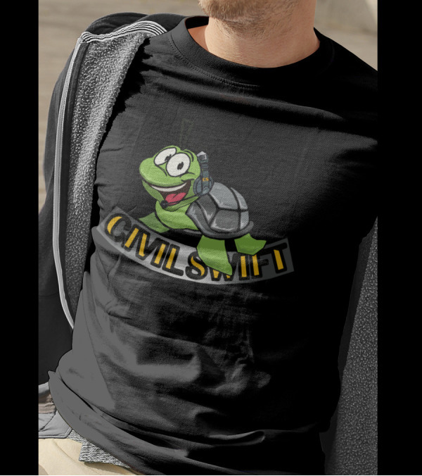 CivilSwift Turtle Headphones Punk T-Shirt