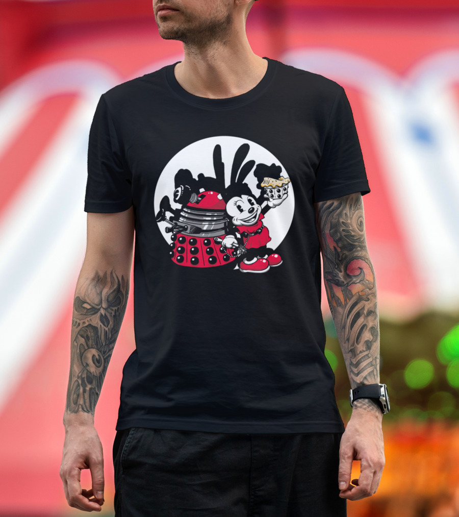 Clara Oswald Dalek Cupcake Oswald the Lucky Rabbit Mashup T-Shirt