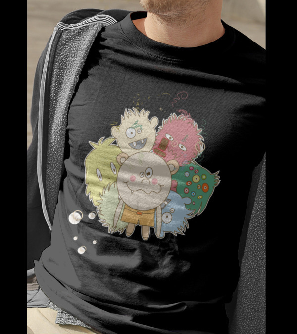 WARNING I Have Character Defects And I Am Not Afraid To Use Them Cute Monster Cartoon Bubbles T-Shirt