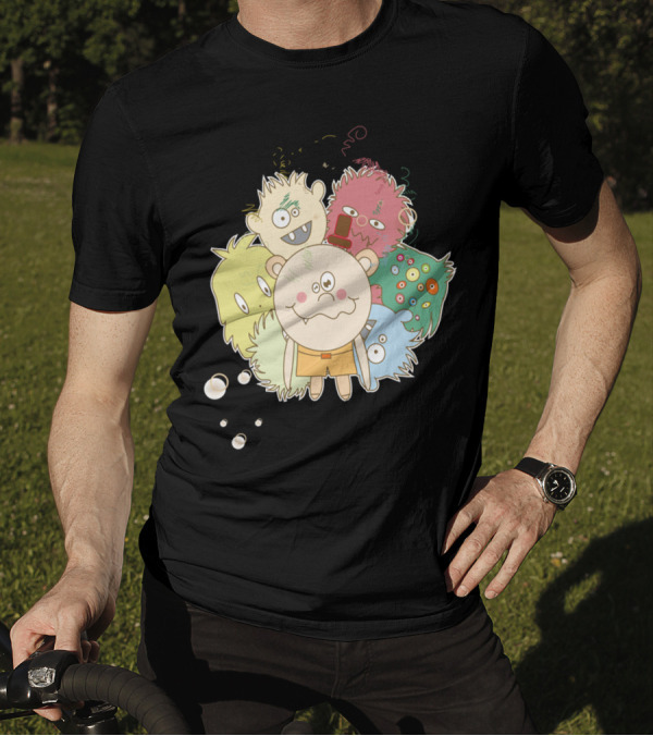 WARNING I Have Character Defects And I Am Not Afraid To Use Them Cute Monster Cartoon Bubbles T-Shirt