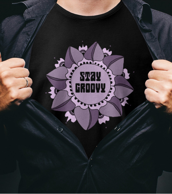 Stay Groovy Mandala Flower T-Shirt