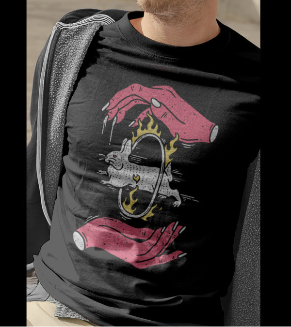 Save The Rabbit Fiery Hoop Escape T-Shirt