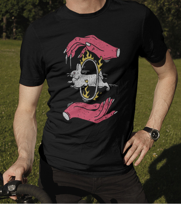 Save The Rabbit Fiery Hoop Escape T-Shirt