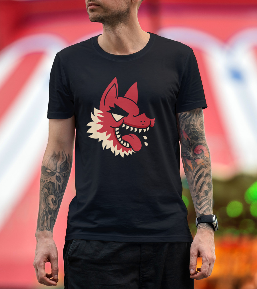 I'm Hungry Like a Fierce Red Wolf with Drooling Tongue and Sharp Teeth T-Shirt