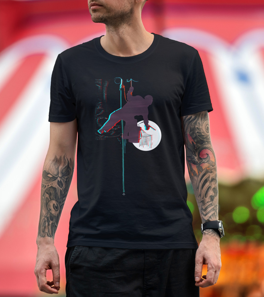 Moon Mopjob Silhouette with Painter on Ladder T-Shirt