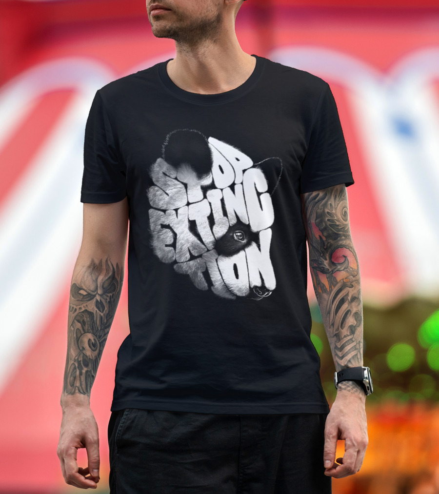 Stop Extinction Panda Conservation Appeal T-Shirt