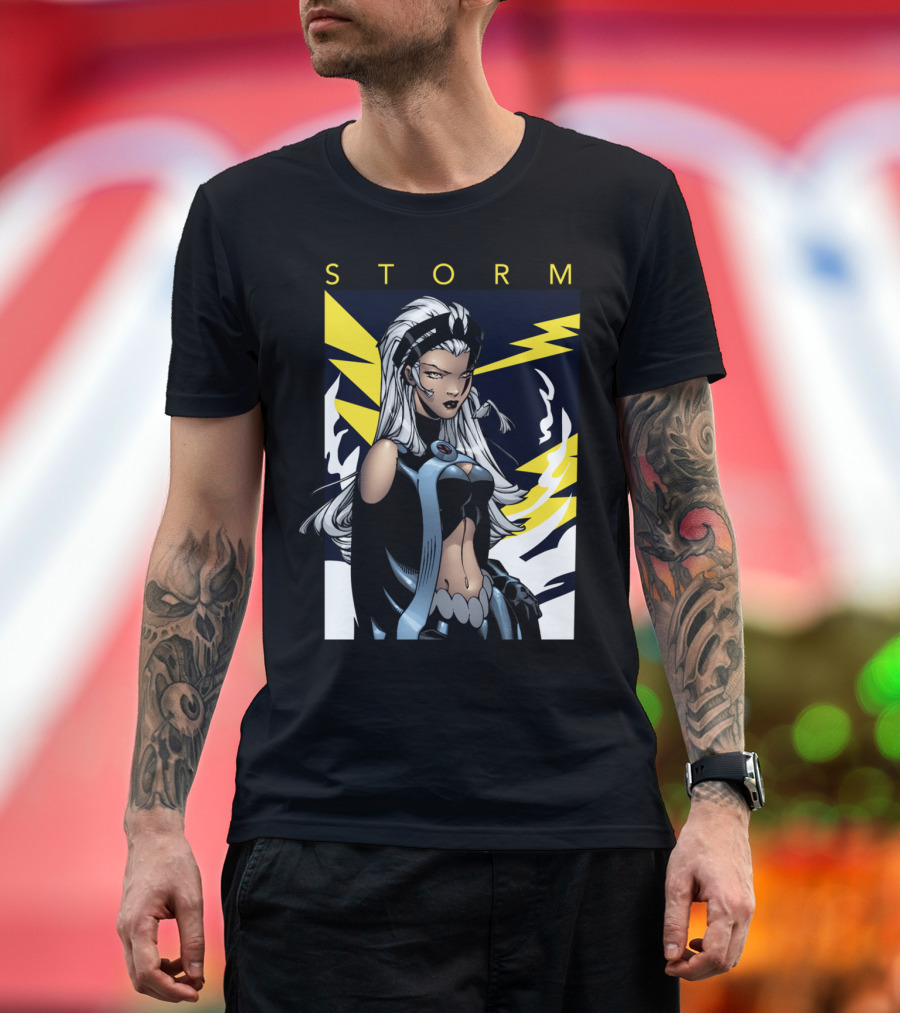 Storm Comic Character with Lightning Stares T-Shirt