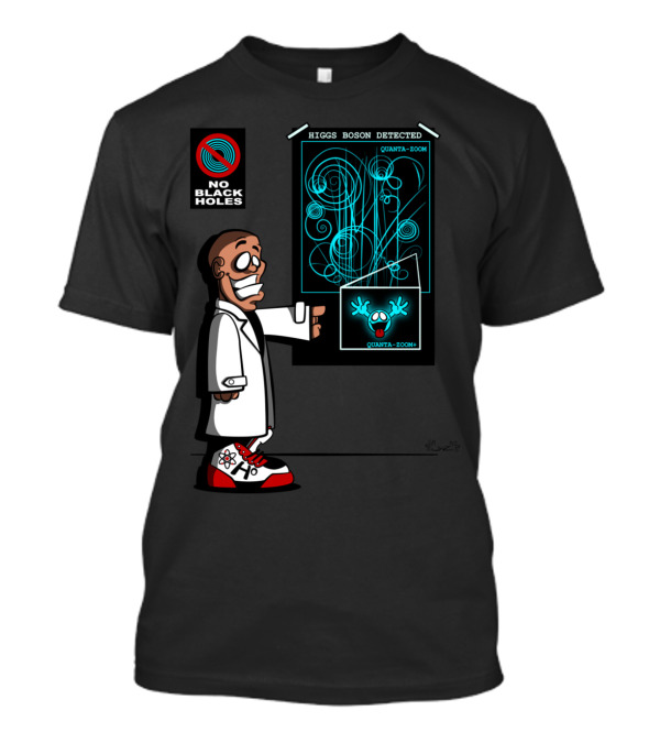 Higgs Boson Detected No Black Holes Scientist Cartoon T-Shirt
