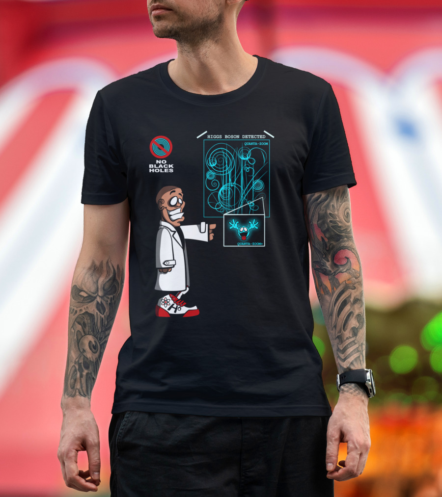Higgs Boson Detected No Black Holes Scientist Cartoon T-Shirt