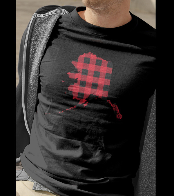 Alaska Red And Black Buffalo Plaid Checkered T-Shirt