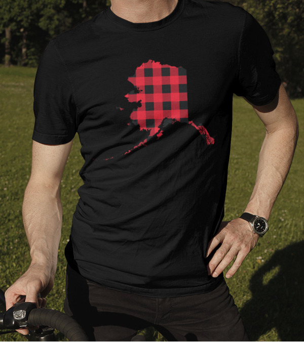 Alaska Red And Black Buffalo Plaid Checkered T-Shirt