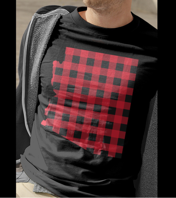 Arizona State Red Black Checkered T-Shirt