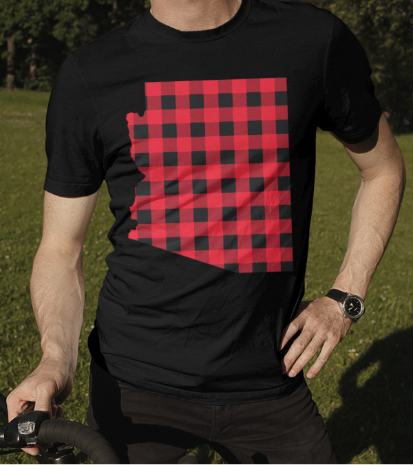 Arizona State Red Black Checkered T-Shirt