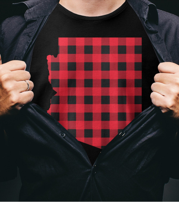 Arizona State Red Black Checkered T-Shirt