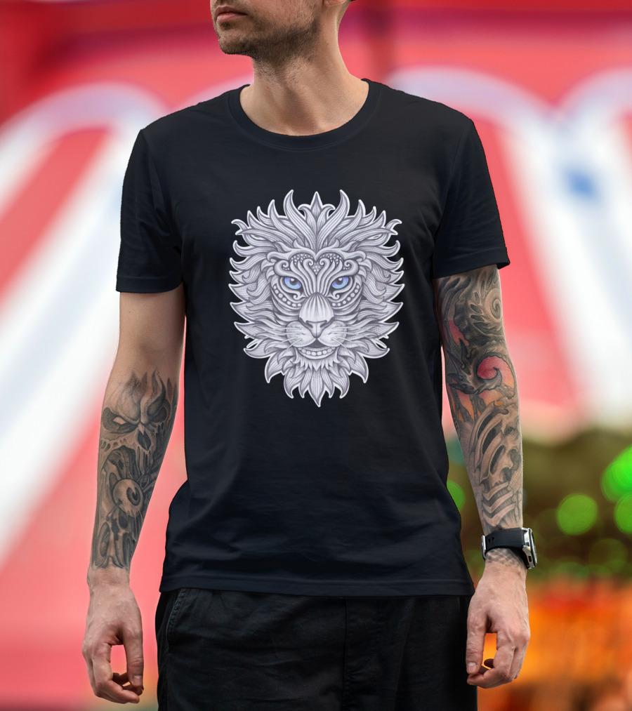 Ornate Lion Head with Intricate Decoration T-Shirt