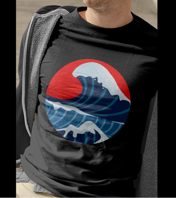 More Waves Less Web Ocean Scene T-Shirt