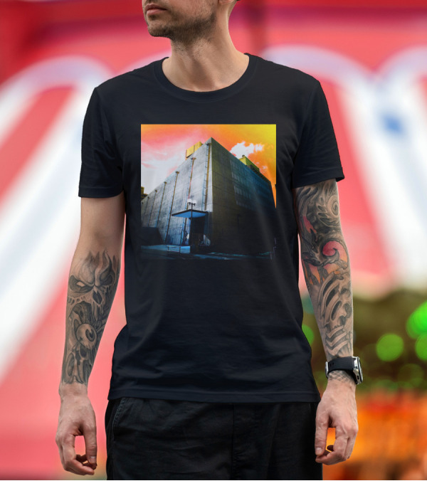 Premium T-Shirt: Welcome To Wonderland By Ete Surreal Urban Sunset Building T-Shirt Welcome To Wonderland By Ete Surreal Urban Sunset Building T-Shirt