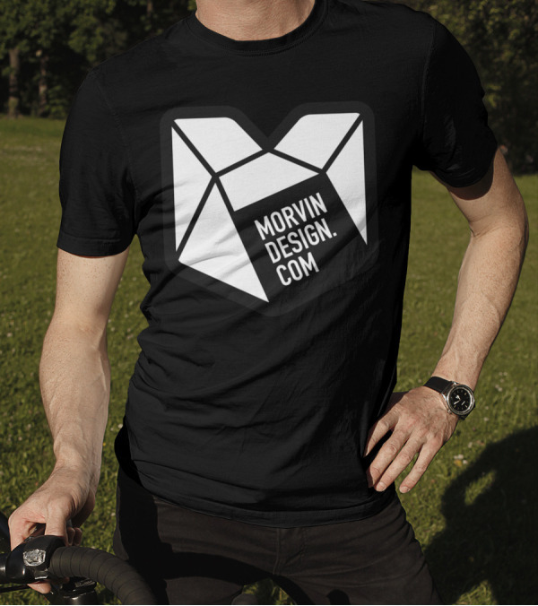 MORVIN DESIGN COM Logo Abstract Geometric T-Shirt