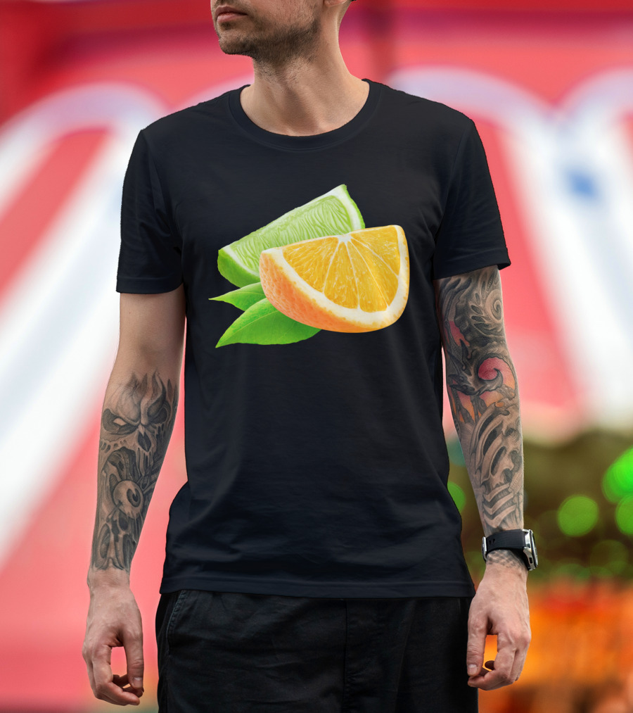 Orange And Lime Slice Vibrant Fresh Mix T-Shirt