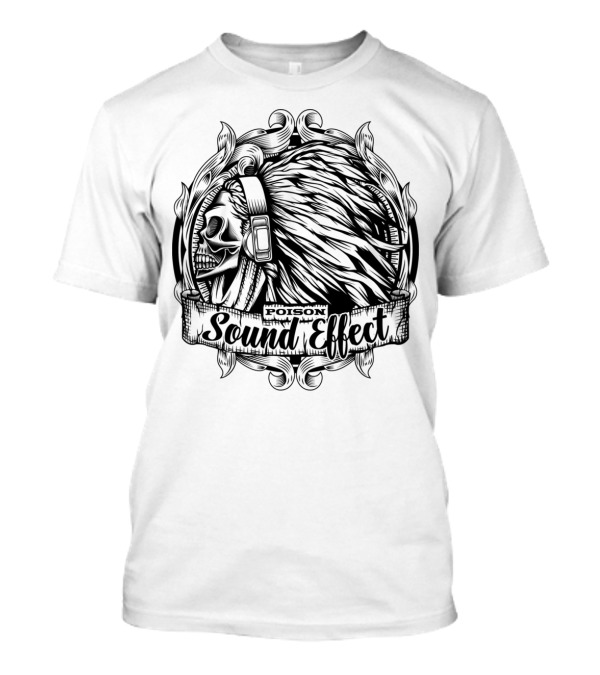 Poison Sound Effect Skull Headphones T-Shirt