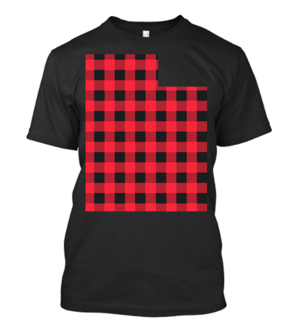 Red And Black Checkered Utah State T-Shirt