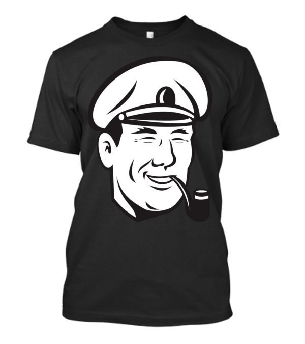 Sea Captain Smiling Smoke Pipe T-Shirt
