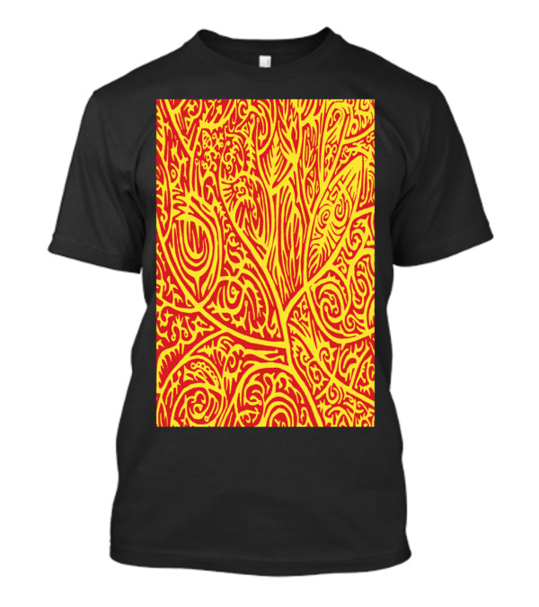 Red Yellow Arbor Cha Tribal T-Shirt