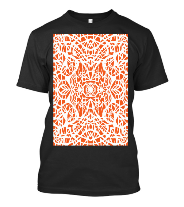 Orange Geometric Symmetry T-Shirt