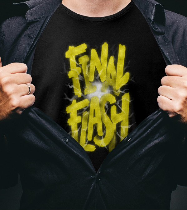 Final Flash Yellow Burst Comic T-Shirt