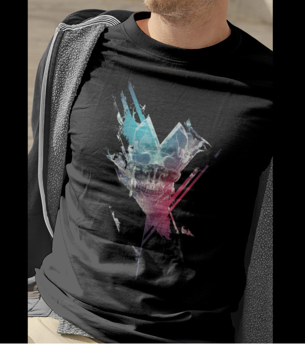 Finale Skull Neon Abstract T-Shirt