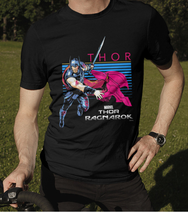 Marvel Thor Ragnarok Neon Helmet Warrior T-Shirt