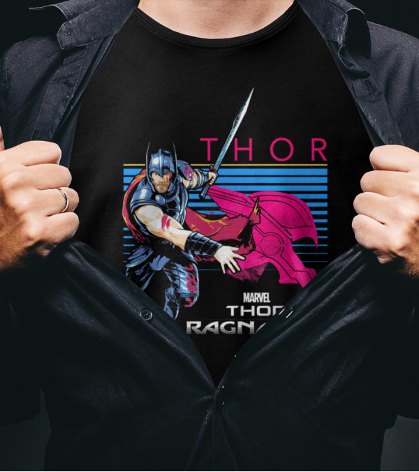 Marvel Thor Ragnarok Neon Helmet Warrior T-Shirt