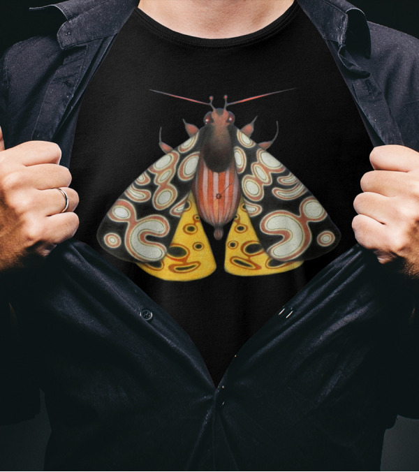 Moth Abstract Colorful Patterns Vibrant Wings T-Shirt