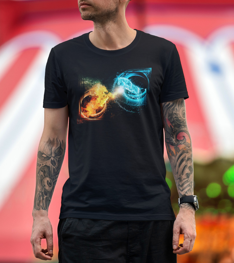 Fire And Water Yin Yang Horse Dynamics T-Shirt