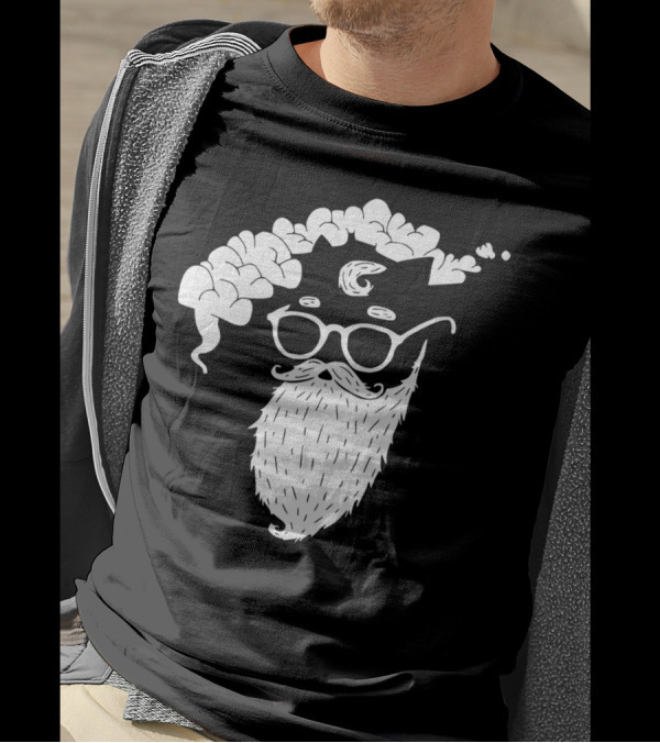 Pipe-Smoking Cat With Mustache And Beard T-Shirt