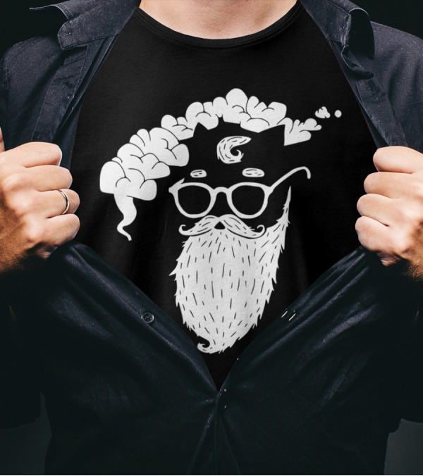 Pipe-Smoking Cat With Mustache And Beard T-Shirt