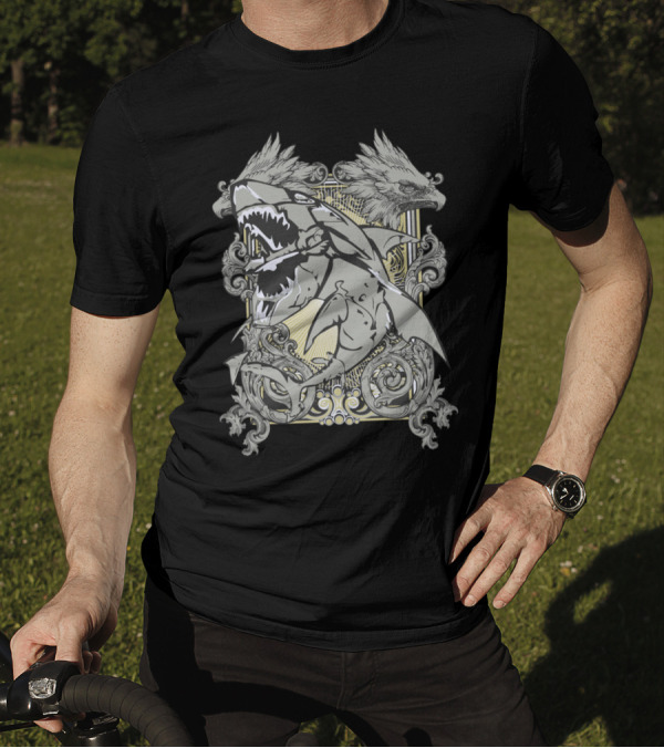 King Shark Regal Dive Fantasy Eagle Emblem T-Shirt
