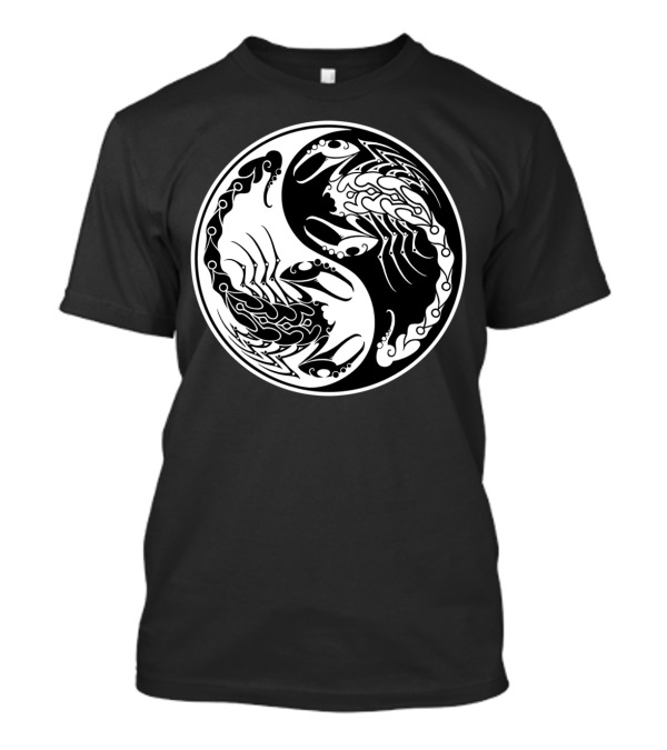 White And Black Scorpions Yin Yang T-Shirt