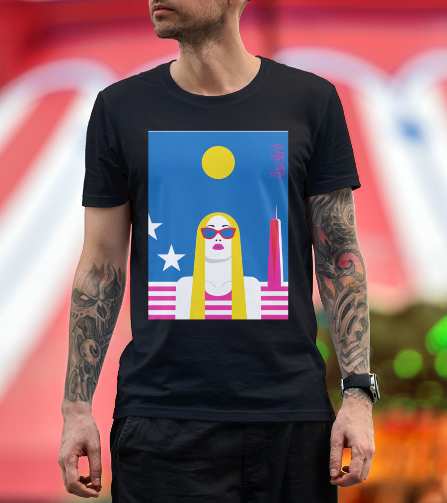 New York Stylish Journey Vibrant Pop Art Cityscape T-Shirt