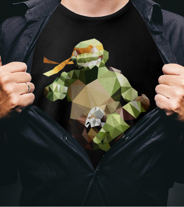 PolygonHeroes Michelangelo Ninja Turtles T-Shirt