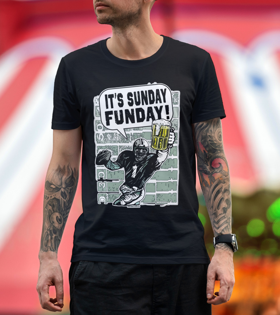It's Sunday Funday Beer and Football Touchdown T-Shirt