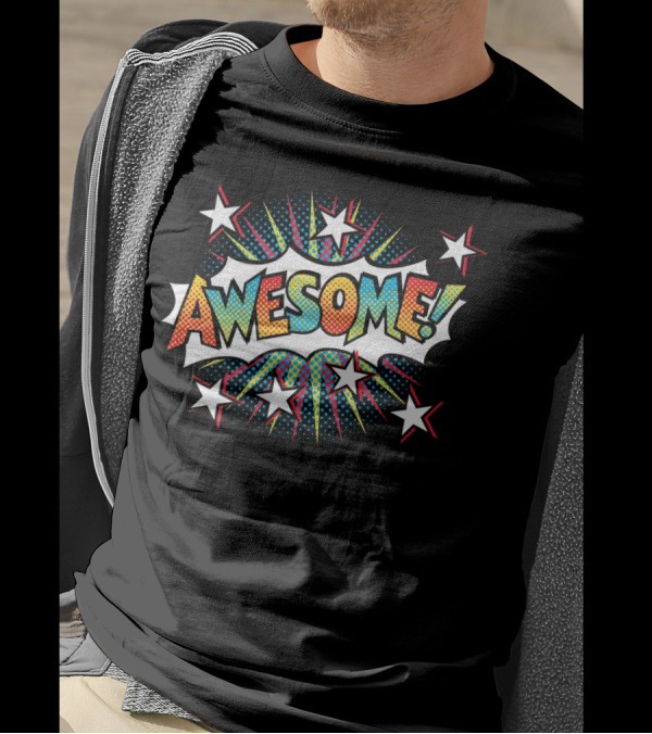 AWESOME Comic Pop Art Burst With Stars T-Shirt